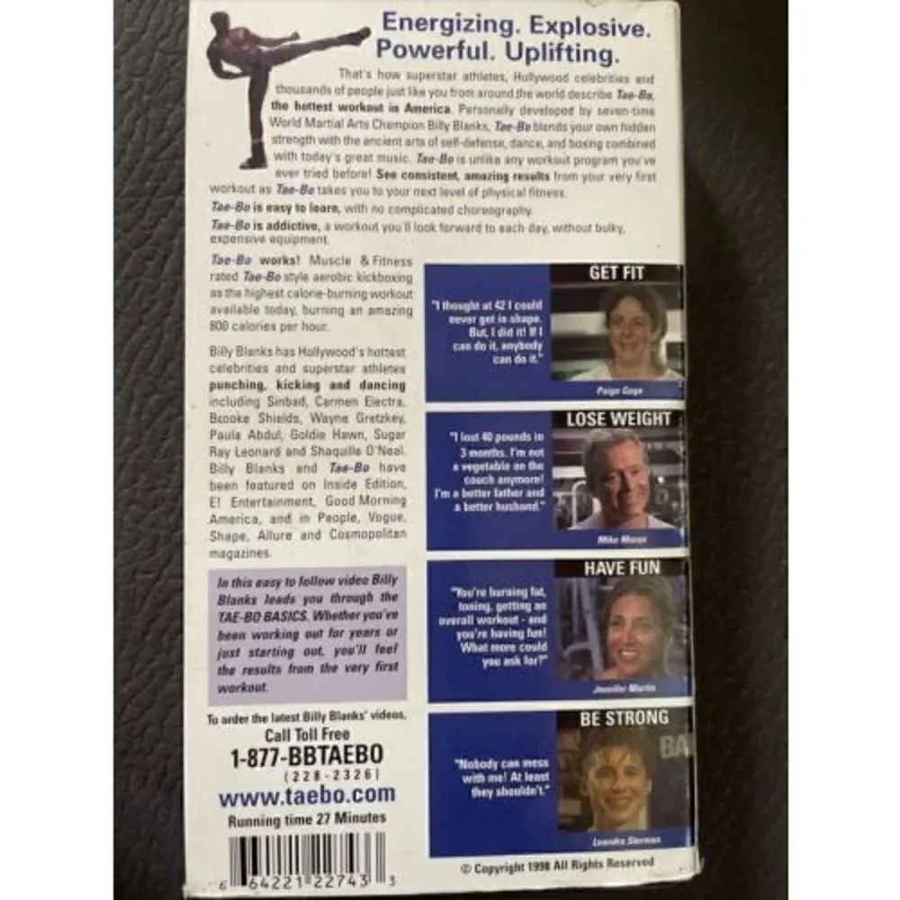 Tae Bo Workout Basic The Basic Total Body (VHS, 1998, Basic Video) - Picture 5 of 6